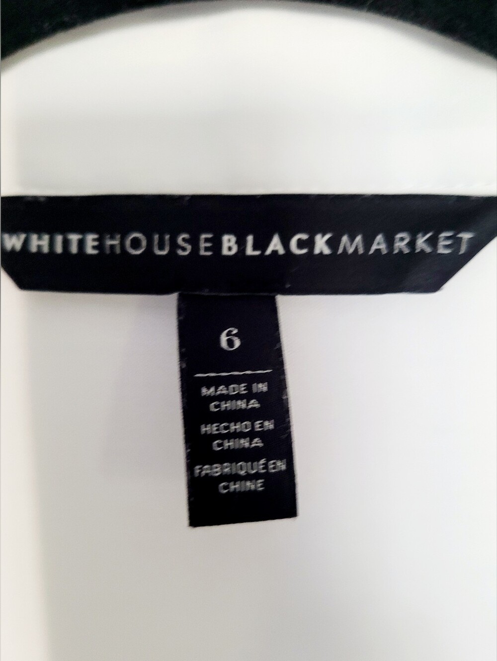 White House Black Market White Ruffle-Cuff Button Down Cotton Blnd Shirt 6/Small - Picture 2 of 16
